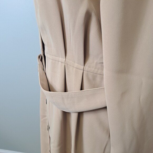 Mark, Fore, & Strike Trenchcoat Dress Tan Beige NEW - Picture 5 of 8